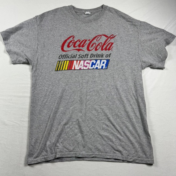 Delta Pro Weight Other - Coca-Cola NASCAR Graphic T-Shirt Mens Medium Gray Delta Pro Weight Racing Tee